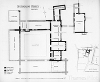 Plan of Burnham Abbey, c1860, courtesy of Thames Pilot